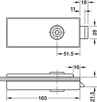 NL zámek pro skleněné dveře, Studio Classic, Dorma Glas