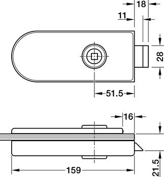 NL zámek pro skleněné dveře, Studio Rondo, Dorma Glas