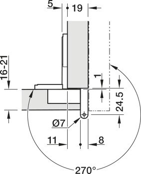 Objektový závěs, Model 2000 SM, plně naložená montáž