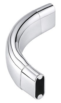 Oblouk šatní tyče, 90°, OVA 30 x 15 mm, zinková slitina