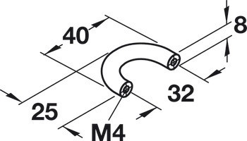 Oblouková úchytka, zinková slitina