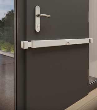 Oboustranná dveřní závora se zamykací vložkou, PR 2600, Abus