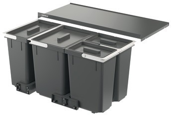 Odpadkové koše, 1 x 11, 1 x 16 a 2 x 7 litrů, Häfele