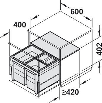 Odpadkové koše, Hailo Triple XL
