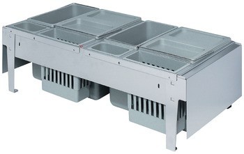 Odpadkové koše, 2 x 18 a 2 x 12 litrů, Hailo XXL, 3630-90