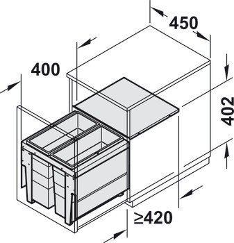 Odpadkové koše, Hailo Triple XL