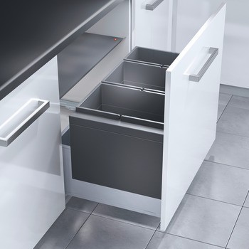 Odpadkové koše, 2 x 28 a 1 x 18 litrů, Hailo Triple XL