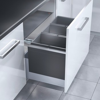 Odpadkové koše, 3 x 28 litrů, Hailo Triple XL