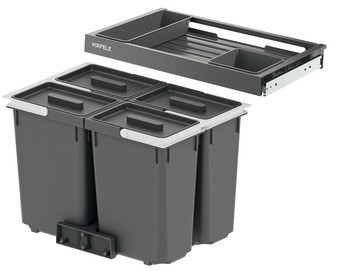 Odpadkové koše, 4 x 7 litrů, Häfele