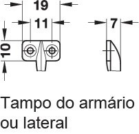 Omezovač úhlu otevření, plast, délka 200 mm