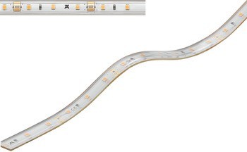 Osvětlovací LED páska v silikonovém pouzdru, Häfele Loox5 LED 2063, 12 V, 8 mm, 2pólové (jednobarevné), do drážky 10 x 4,8 mm, 60 LED/m, 4,8 W/m, IP44