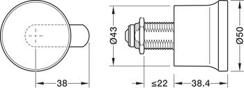 Otočná koule s jazýčkovým zámkem, s kartou
