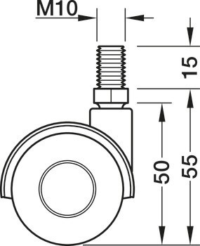 Otočné kolečko, Pro plechový kontejner Häfele Quick-Kit-C