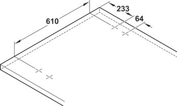 Otočně výklopné kování pro stolovou desku, Häfele Tavoflex, s integrovaným mechanismem tlumeného zavírání