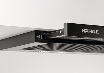 Plochý odsavač par, Häfele Assedo HTE12BLc6a, šířka 60 cm, černý