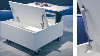 Plynová vzpěra, Klopna, samootevírací