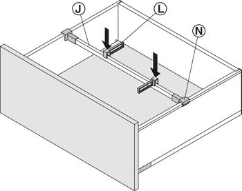 Podélné dělítko, pro příčný reling Blum Ambia Line