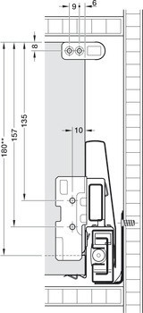 Podélný reling, kulaté, Häfele Matrix Box P Plus