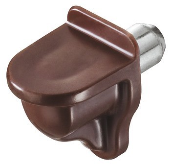 Podpěrka police, Häfele Ixconnect SH-M-5505/5515/5525, k nasunutí do otvoru Ø 5 mm, plast s ocelovým čepem