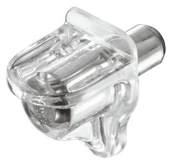 Podpěrka police, Häfele Ixconnect SH-M-5505/5515/5525, k nasunutí do otvoru Ø 5 mm, plast s ocelovým čepem