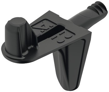 Podpěrka police, Häfele Ixconnect SH-W-3022/3032, k nasunutí do otvoru Ø 3 mm, zinková slitina