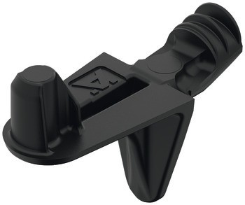 Podpěrka police, Häfele Ixconnect SH-W-5002/5018, k nasunutí do otvoru Ø 5 mm, zinková slitina