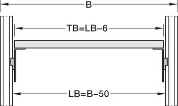 Podpěrka police, Häfele Versatile pro dřevěné police, otočné