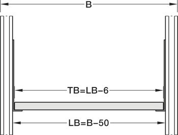 Podpěrka police, Häfele Versatile pro dřevěné police, úhel