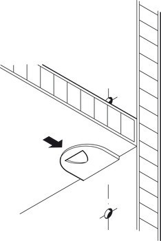 Podpěrka police, k nasunutí, pro vrtaný otvor Ø5 mm