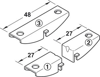 Podpěrka police, předstěnový systém, série A