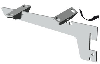 Podpěrka police, předstěnový systém, série A