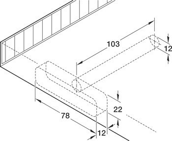 Podpěrka police, S podložkou k přišroubování, nastavení náklonu, výšky a boční nastavení