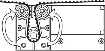 Pohon pro posuvné dveře, Pro celkovou hmotnost dveří do 80 kg