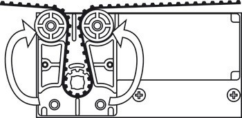 Pohon pro posuvné dveře, Pro celkovou hmotnost dveří do 80 kg