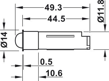 Pohybový spínač (pasivní infračervený, nastavitelná časová prodleva), Häfele Lighting, modulární design, pro pojistné klipy