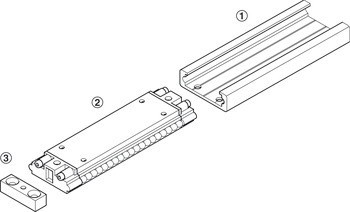 Pojezdová kolejnice, Accuride 0116RC lineární výsuvy