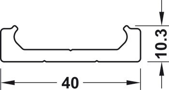 Pojezdová kolejnice, pro lineární výsuvy Accuride 0115RC
