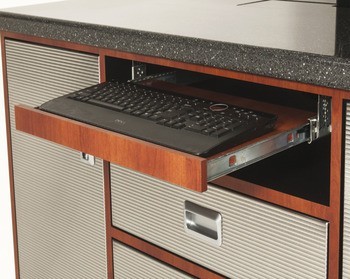 Policový a zásuvkový výsuv, kuličkový výsuv, částečný výsuv, Accuride 2109, nosnost do 35 kg