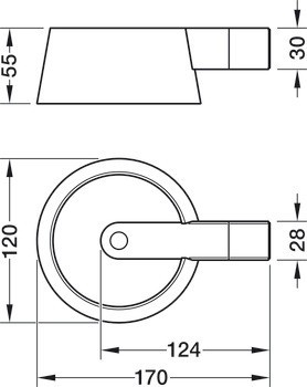 Postelová lampička (modul svítidla), Häfele Loox5 LED 3111, 24 V, zinková slitina