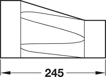 Přechodový díl Ⓒ, Plochý potrubní systém 125 soft, dlouhá