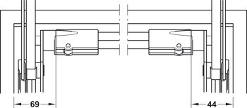 Příčná tyč, pro Häfele Free up E a Free swing E, lze zkrátit