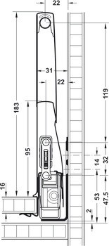 Přídavné bočnice zásuvky, Häfele Matrix Box P