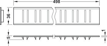 Přídržná lišta, Úložný systém / lékárenský systém, systémová verze D