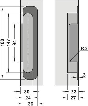 Příruba, pro blokové zárubně, pro dveře do 300 kg, Startec