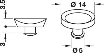 Přísavky na sklo, předstěnový systém, pro podpěrky polic