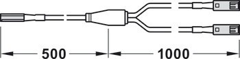 Prodlužovací kabel, Häfele Loox5, 24 V, 2pólový (jednobarevná nebo tunable white 2vodičová technologie)