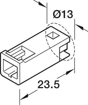 Prodlužovací kabel, pro Häfele Loox5, 24 V, 2pólový (jednobarevná nebo tunable white 2vodičová technologie)