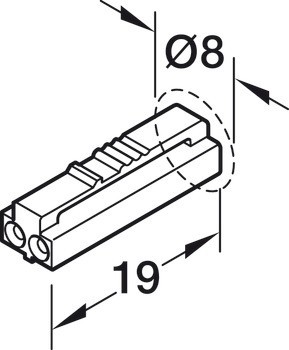 Prodlužovací kabel, pro Häfele Loox5, 24 V, 2pólový (jednobarevná nebo tunable white 2vodičová technologie)