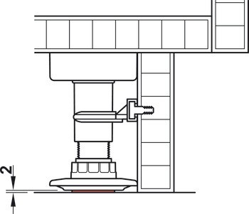 Profesionální startovací sada systému pro rektifikaci soklu, Häfele AXILO® 78