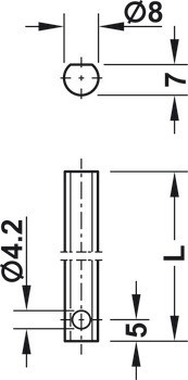 Profilová tyč, pro rozvorový zámek zamykací tyče PZ 60